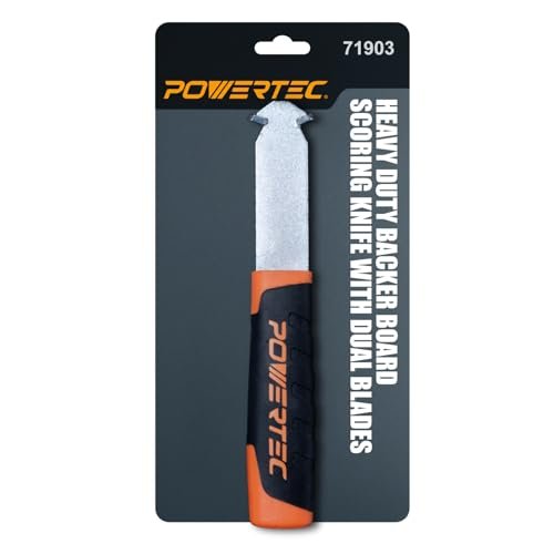 POWERTEC Heavy Duty Backer Board Scoring Knife, Dual...