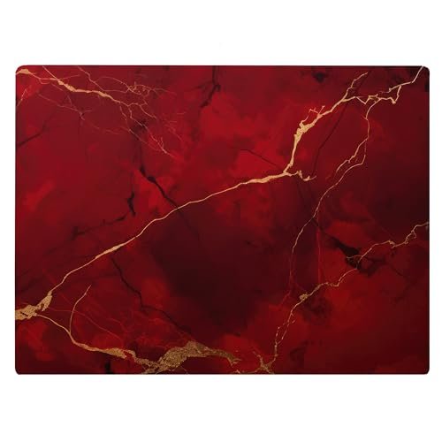 Dark Red Marble Kitchen Glass Cutting Board Decorative Gift