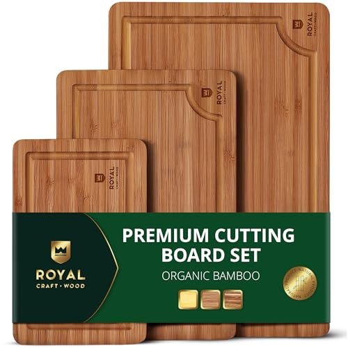ROYAL CRAFT WOOD Wooden Cutting Boards for Kitchen Serving...