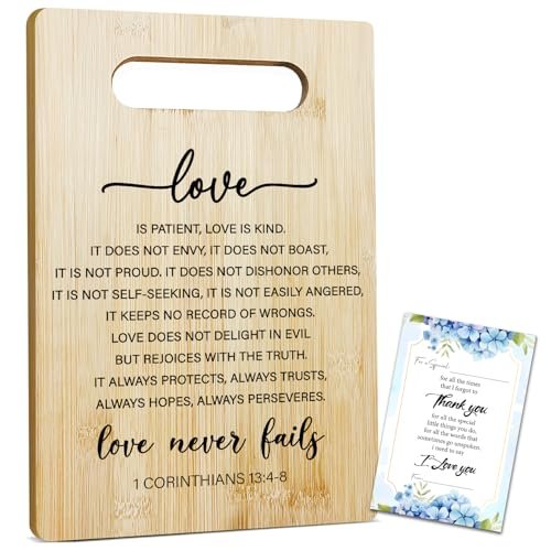 Love is Patient Love is Kind Bamboo Cutting Board