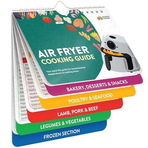Air Fryer Cheat Sheet Magnets Cooking Guide Booklet