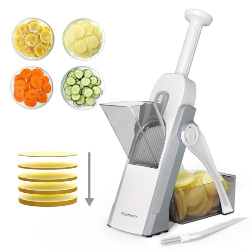 SupMaKin Safe Mandoline Slicer for Kitchen, Potato and...