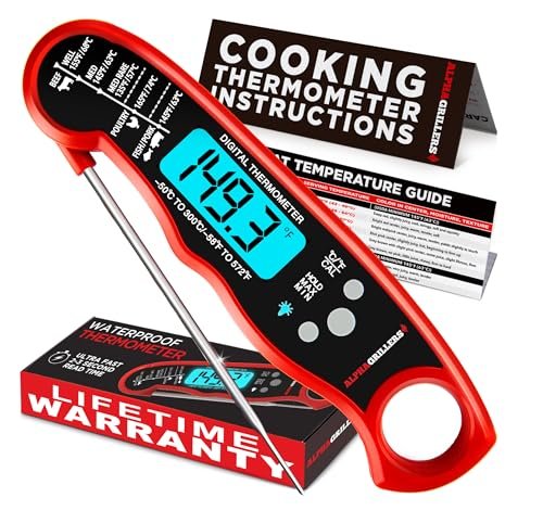 Alpha Grillers Meat Thermometer Digital – Instant Read for...
