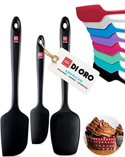 DI ORO Silicone Spatula Set - Rubber Heat-Resistant Kitchen...