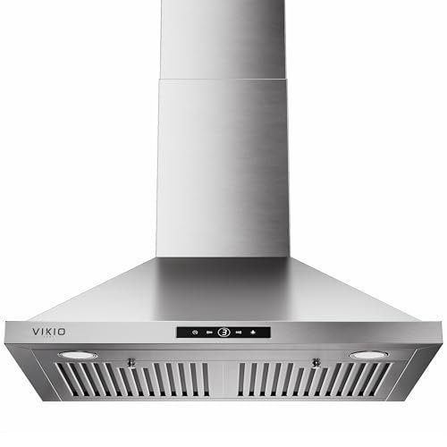 VIKIO HOME Wall Mount Range Hood 30 Inch Stainless Steel