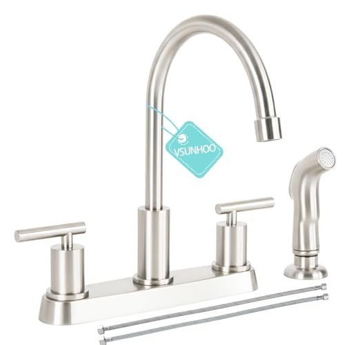 Kitchen Faucets, Kitchen Sink Faucet, Brushed Nickel Side...