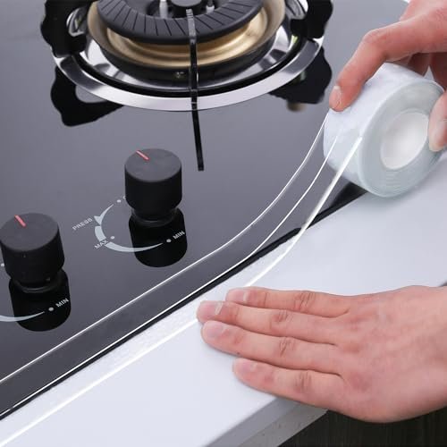 Clear Caulk Tape Self Adhesive Waterproof, Transparent...