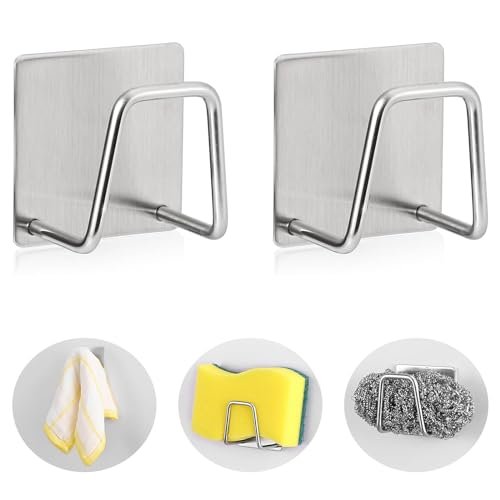Luckyiren 2-Pack Stainless Steel Sponge Holder for Kitchen...