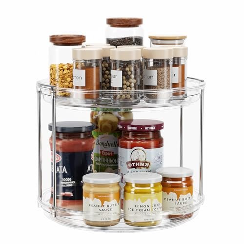 LAMU 2 Tier Lazy Susan Turntable Organizer for Kitchen...