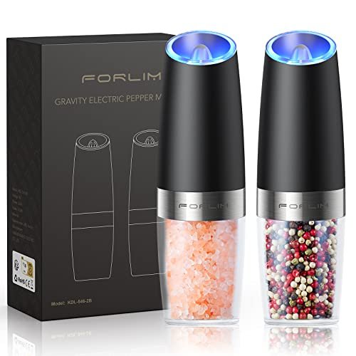 FORLIM Gravity Electric Salt and Pepper Grinder Set