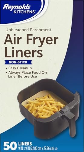 Reynolds Kitchens Air Fryer Liners Disposable, Unbleached...