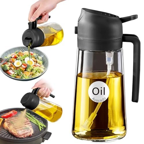YARRAMATE 16oz/470ml Glass Olive Oil Sprayer for Cooking...