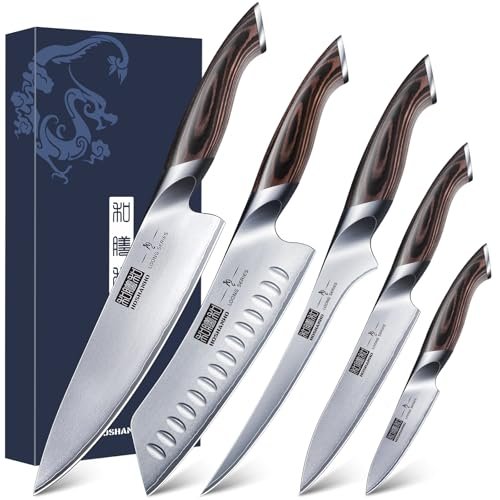 HOSHANHO 5 Pieces Knife Set, Japanese High Carbon Stainless...