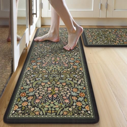 Collive Kitchen Mats for Floor 2PCS, Cushioned Anti Fatigue...