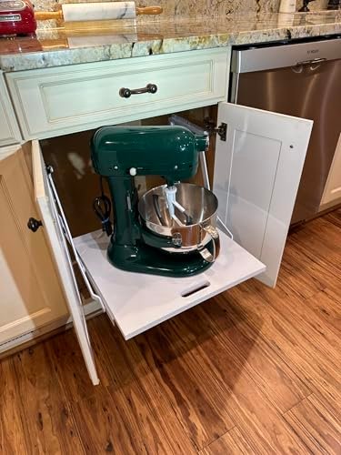 WOOD TECHNOLOGY Kitchen Appliance Lift, White, with Locking...