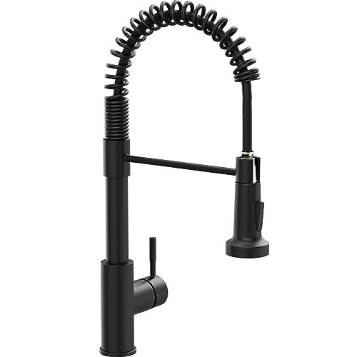 GIMILI Black Kitchen Faucet with Pull Down Sprayer Single...