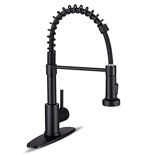Kitchen Faucets with Pull Down Sprayer Commercial Matte...