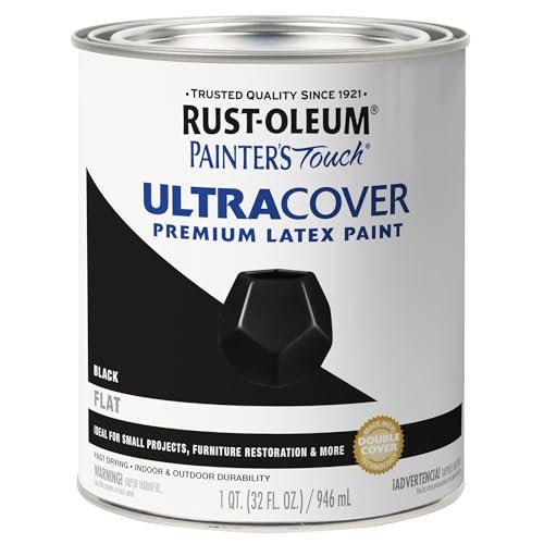 Rust-Oleum 1976502 Painter's Touch Latex Paint, Quart, Flat...