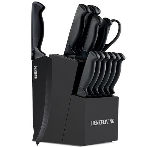 HENKELIVING Knife Set, 14-Piece Kitchen Knives Set with...