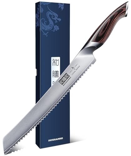 HOSHANHO Bread Knife 10 inch, Japanese High Carbon Steel...