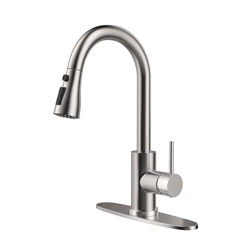 HANGE Kitchen Faucet with Pull Down Sprayer,Brushed Nickel...