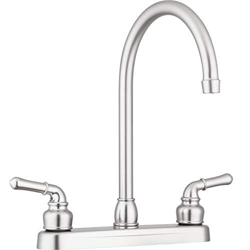 Pacific Bay Lynden Modern High Arc Kitchen Faucet, Satin...