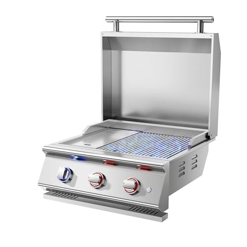 26 Inch BBQ Head Griddle Grill Combo for Natural Gas