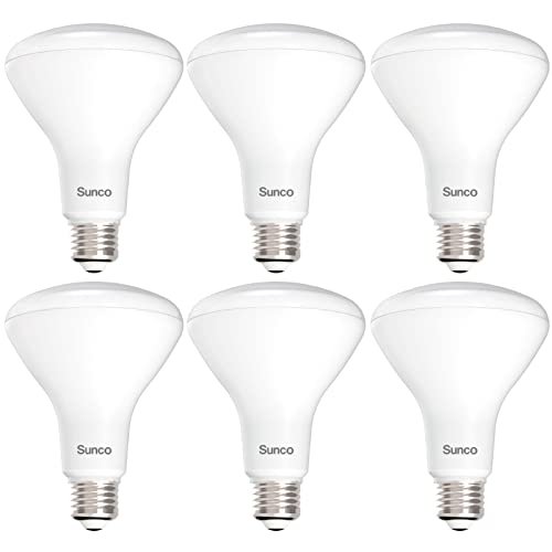 Sunco 6 Pack BR30 Light Bulbs LED, Dimmable 5000K Daylight