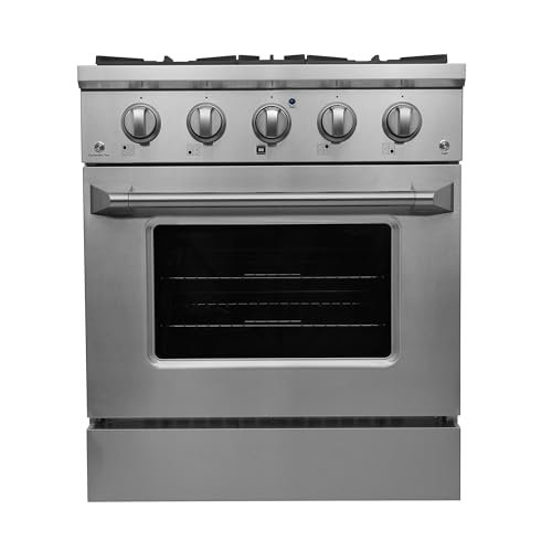 DUURA Elite Gas Range with 4 Burner 30-Inch Stainless Steel