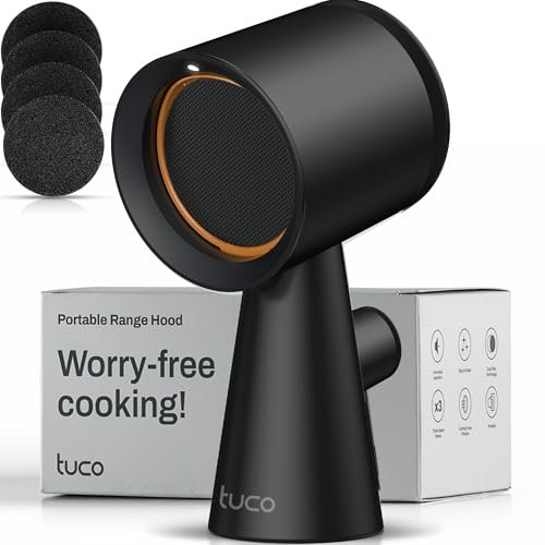 TUCO Portable Range Hood, Countertop Kitchen Exhaust Fan...