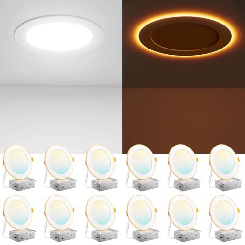 Amico 12 Pack 6 Inch 5CCT LED Recessed Ceiling Light