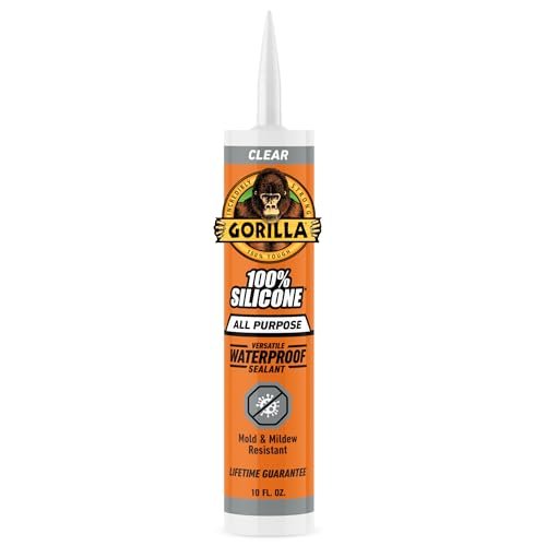 Gorilla 100% Silicone Sealant All Purpose, 10 Ounce...
