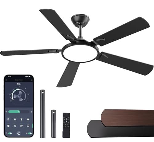 OJX Ceiling Fans with Lights, 52 inch with Remote Control