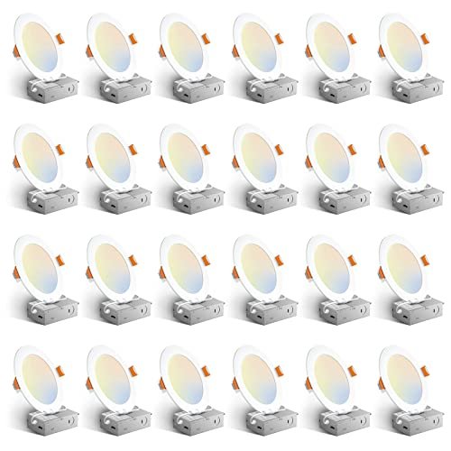 Amico 24 Pack 6 Inch 5CCT Ultra-Thin LED Recessed Light