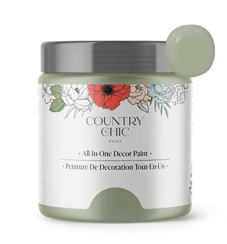 Country Chic All-in-One Chalk Paint for Furniture, Sage...