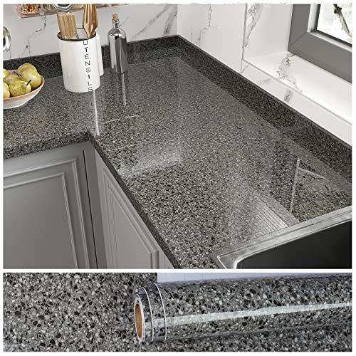 VEELIKE 15.7''x 118'' Granite Contact Paper for Kitchen...