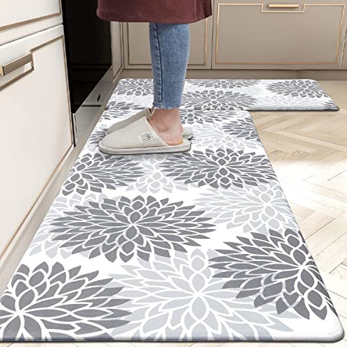 HEBE Anti Fatigue Kitchen Rug Sets 2 Piece Non Slip