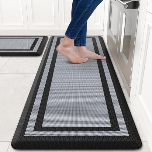KitchenClouds [2 PCS] Kitchen Rugs Cushioned Anti-Fatigue...