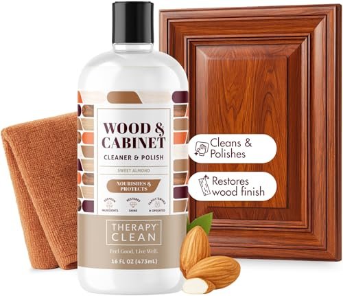 Therapy Wood Polish Bundle with Microfiber 16 oz Almond...