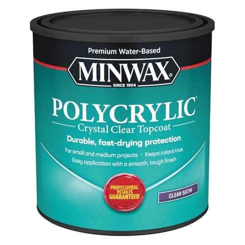 Minwax 63333 Clear Polycrylic Water-Based Protective Finish...
