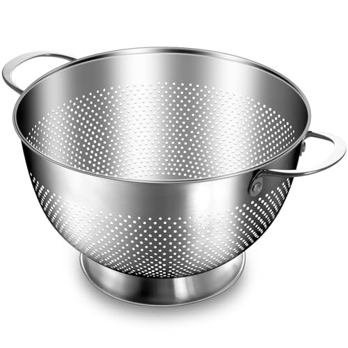 Stainless Steel Colander for Kitchen | 5 Quart Pasta...