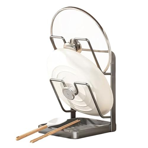 2026 New Kitchen Pot Lid Storage Rack,Multifunctional Steel...