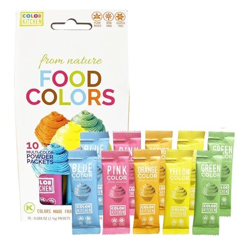 ColorKitchen Food Coloring 10-Pack – Plant-based Colors,...