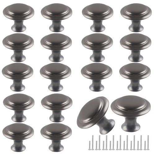 Romeda 18 Piece Drawer Knobs, 30mm Gray Cabinet Pulls