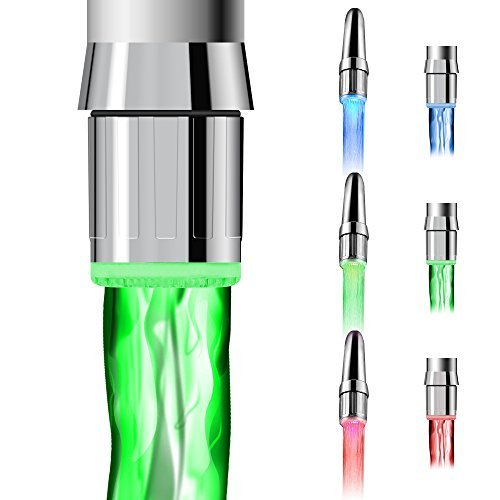 DLAND RC-F03 2-Pack Color Changing LED Faucet Temperature...