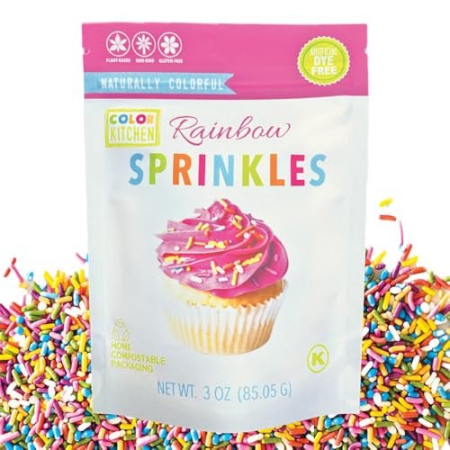 Color Kitchen Rainbow Sprinkles Natural Ingredients Baking...