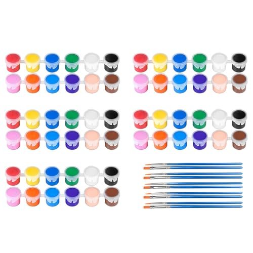 5 Pack Mini Acrylic Paint Set,12 Colors Paint Strips