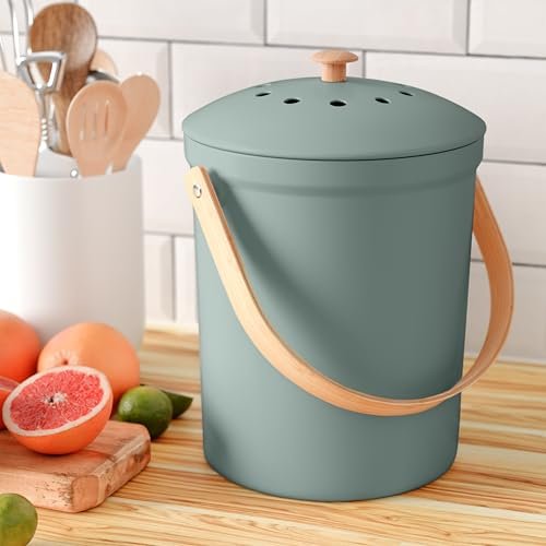 Beautiful Kitchen Compost Bin with Smell Proof Lid for...