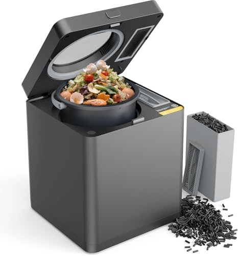 TOPZEE Electric Compost Bin for Kitchen, 3L Smart...