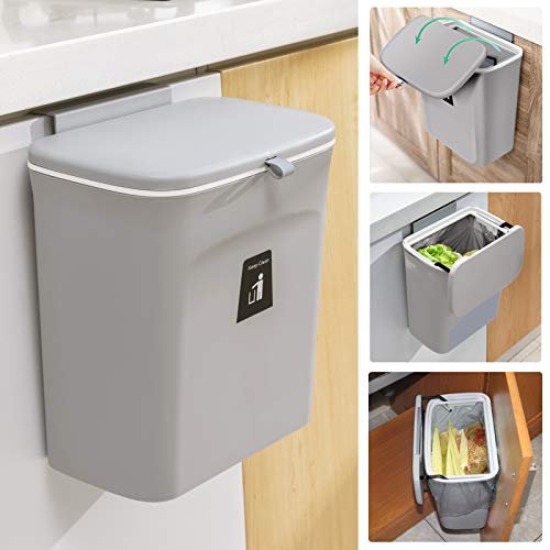 Tiyafuro 2.4 Gallon Kitchen Compost Bin for Countertop or...